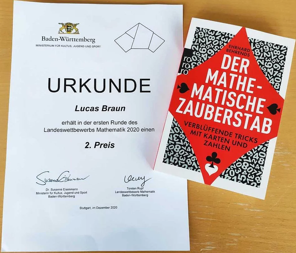 Lukas Braun Mathematikwettbewerb